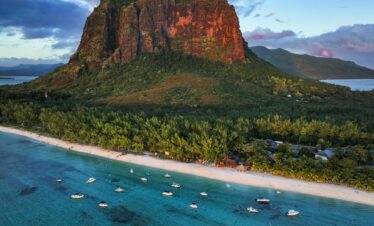 scenic photo of le morne brabant in mauritius